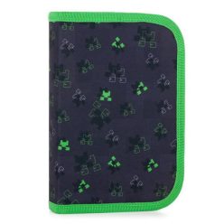   Minecraft mintás tolltartó klapnis, üres, OXY NEXT Green Cube