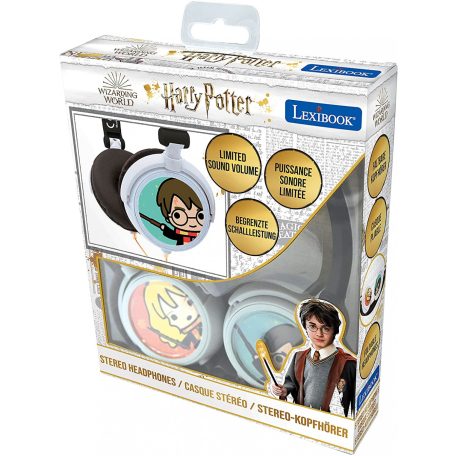 Harry Potter Sztereó vezetékes összecsukható fejhallgató, gyerekeknek biztonságos hangerővel