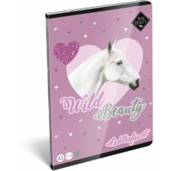   Wild Beauty Purple tűzött füzet A/5, 40 lap szótár, lovas