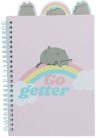 Pusheen cicás spirál notesz, jegyzetfüzet A/5, vonalas, Go better