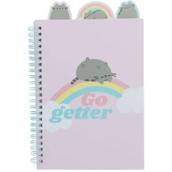   Pusheen cicás spirál notesz, jegyzetfüzet A/5, vonalas, Go better