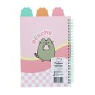 Pusheen cicás spirál notesz, jegyzetfüzet A/5, vonalas, Pusheen Fruits