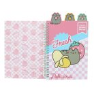 Pusheen cicás spirál notesz, jegyzetfüzet A/5, vonalas, Pusheen Fruits