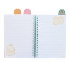 Pusheen cicás spirál notesz, jegyzetfüzet A/5, vonalas, Pusheen Fruits