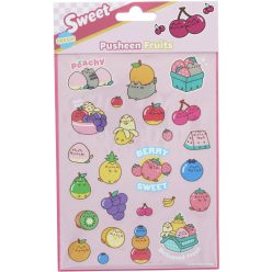 Pusheen cicás matrica, 25 db/ív, Pusheen Fruits