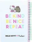 Pusheen cicás spirál notesz, jegyzetfüzet A/5, vonalas és sima, Hello Kitty