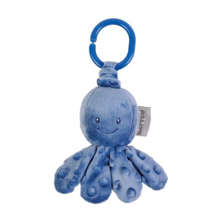 Nattou felhúzós rezgõ játék plüss Lapidou - Octopus kék