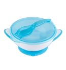BabyOno tányér - tapadó aljú, fedeles, kanállal kék 1063/01