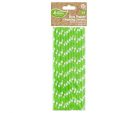 Zöld Green Polka Dots papír szívószál 24 db-os