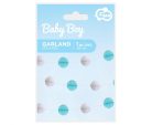 Baby Boy papír pom pom girland 250 cm