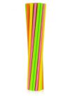 Színes Neon papír szívószál 24 db-os