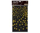 Fekete Black Gold Dots fólia asztalterítő 137x183 cm