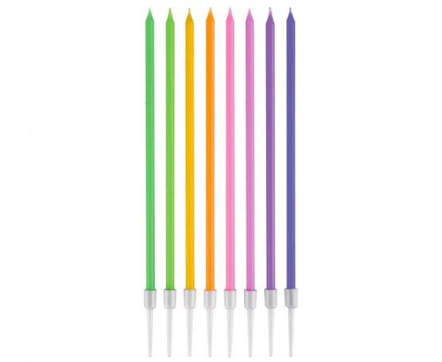Színes Pastel Mix tortagyertya, gyertya szett 8 db-os