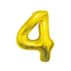 Arany Gold 4-es szám fólia lufi 85 cm