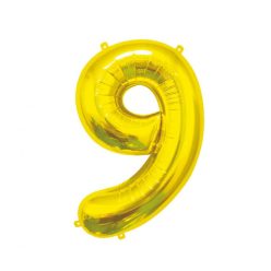 Arany Gold 9-es szám fólia lufi 85 cm