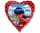 Katicabogár és Fekete macska kalandjai Heart fólia lufi 46 cm (WP)