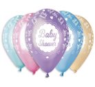 Baby Shower Metallic léggömb, lufi 5 db-os 12 inch (30 cm)