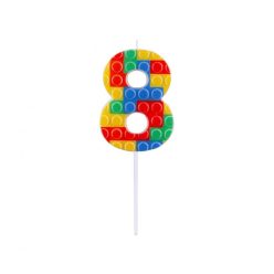 Építőkocka 8-as Pick Blocks tortagyertya, számgyertya