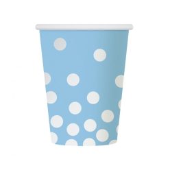 Pöttyös Silver Dots Blue papír pohár 6 db-os 270 ml