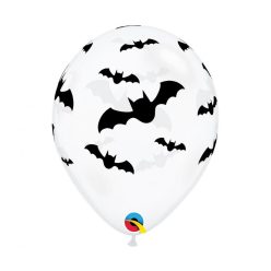   Halloween Denevér Bat léggömb, lufi 6 db-os 11 inch (28 cm)