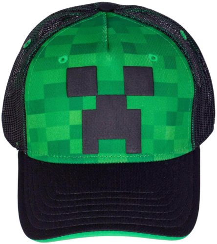 Minecraft baseball sapka, zöld-fekete, Creeper, Astra