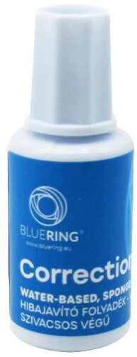 Hibajavító folyadék, vízbázisú, szivacsos, 20 ml, Bluering