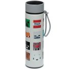 Minecraft mintás rozsdamentes acél thermo palack, digitális hőmérővel, 450 ml, Minecraft Skinek