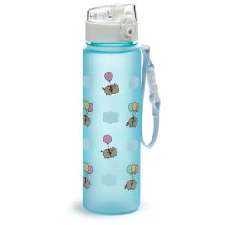 Pusheen cicás kulacs, 600ml, Pusheen macska lufikkal, kék