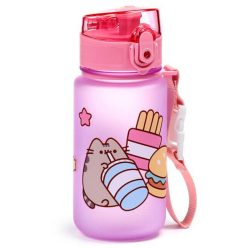   Pusheen cicás kulacs, 350ml, ínyenc Pusheen macska, rózsaszín