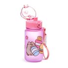 Pusheen cicás kulacs, 350ml, ínyenc Pusheen macska, rózsaszín