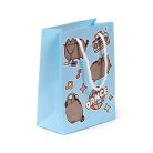 Pusheen cicás ajándéktáska, 23x17x9cm, közepes, Dance, kék