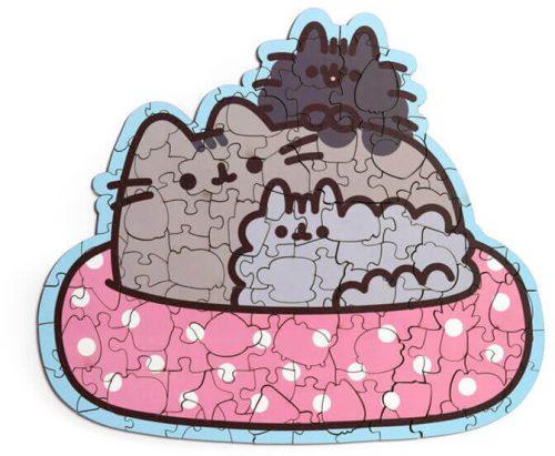 Pusheen cicás puzzle, 130 db-os, fa