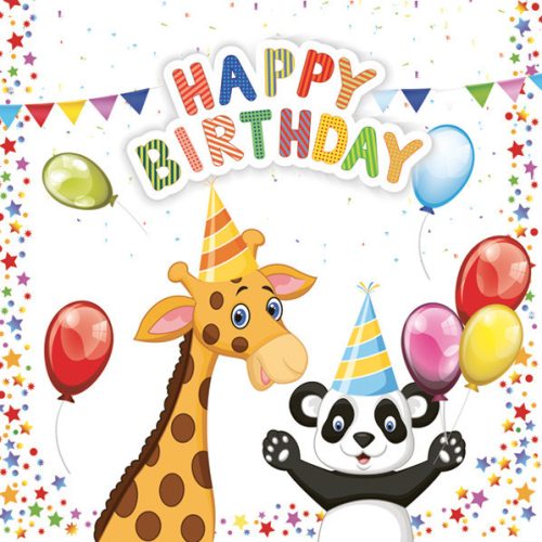 Happy Birthday Star szalvéta 20 db-os 33x33 cm