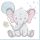 Baby elefánt Blue Balloon szalvéta 20 db-os 33x33 cm