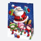 Karácsony Gift Giving papír ajándéktasak, ajándékzacskó 23x32x11 cm