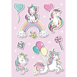 Unikornis Balloon A/4 gumis mappa