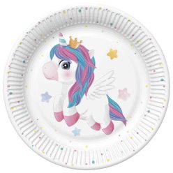 Unikornis Magical papírtányér 8 db-os 22,7 cm