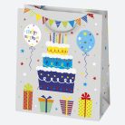 Happy Birthday For Everyone papír ajándéktasak, ajándékzacskó 19x23x10,5 cm