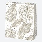 Mintás White papír ajándéktasak, ajándékzacskó 19x23x10,5 cm