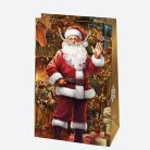 Karácsony Santa Claus papír ajándéktasak, ajándékzacskó 10x16x6 cm