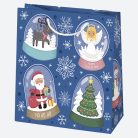 Karácsony Santa Magic papír ajándéktasak, ajándékzacskó 15,5x15,5x8 cm