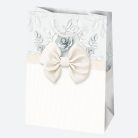 Fehér Bow papír ajándéktasak, ajándékzacskó 23x32x11 cm