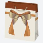 Színes Bow papír ajándéktasak, ajándékzacskó 15,5x15,5x8 cm