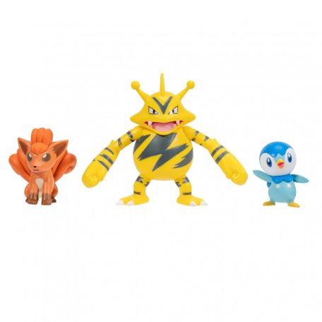 Pokémon 3 db-os figura csomag - Piplup, Vulpix, Electabuzz