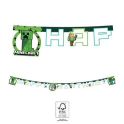 Minecraft Green Happy Birthday felirat FSC 2 m