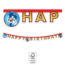 Sonic a sündisznó Sega Happy Birthday felirat FSC 2 m