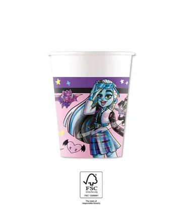 Monster High Friends papír pohár 8 db-os 200 ml FSC