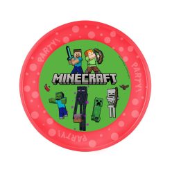Minecraft Party micro prémium műanyag lapostányér 21 cm