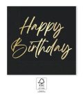 Happy Birthday Elegant szalvéta 20 db-os 33x33 cm FSC