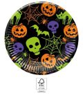 Halloween Happy papírtányér 8 db-os 23 cm FSC